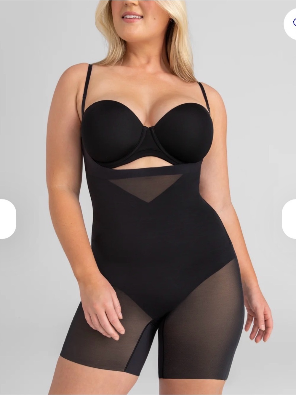 Honeylove Black High-Waist Sculpting Bodyshort SuperPower Short Sculpt
